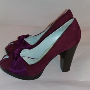 Tracy Reese Purple Open Toe Heels